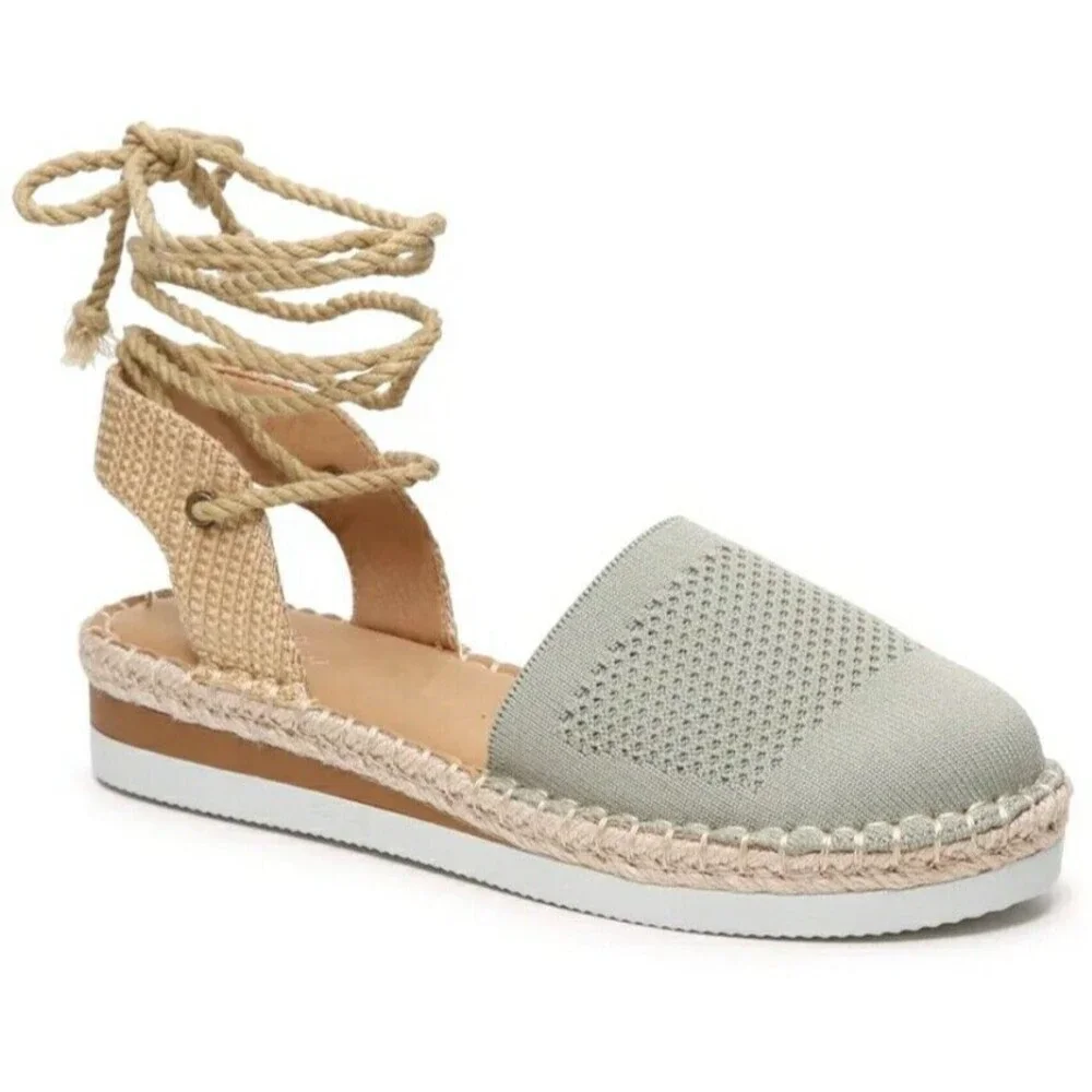 Crown Vintage Bonire Espadrille Women's Sandals | Size 8M | Green